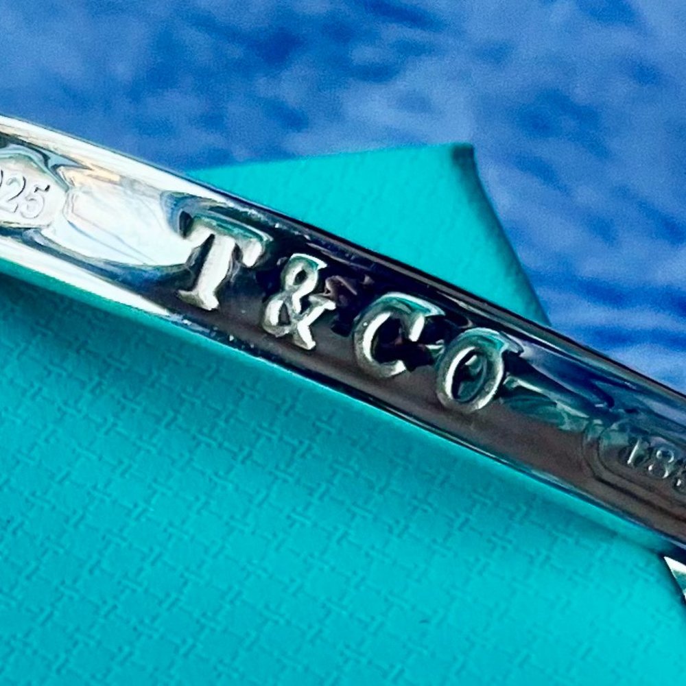 Tiffany and Co. Sterling Silver 1837 Oval Bangle Bracelet - Picture 4 of 4